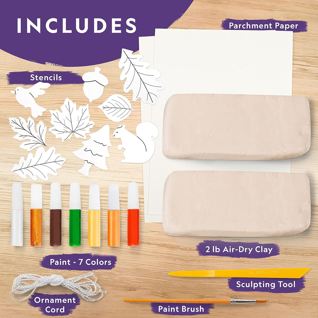 National Geographic Modeling Clay Kit - 2 lb Air Dry Clay for Kids with Sculpting Tools & Paints