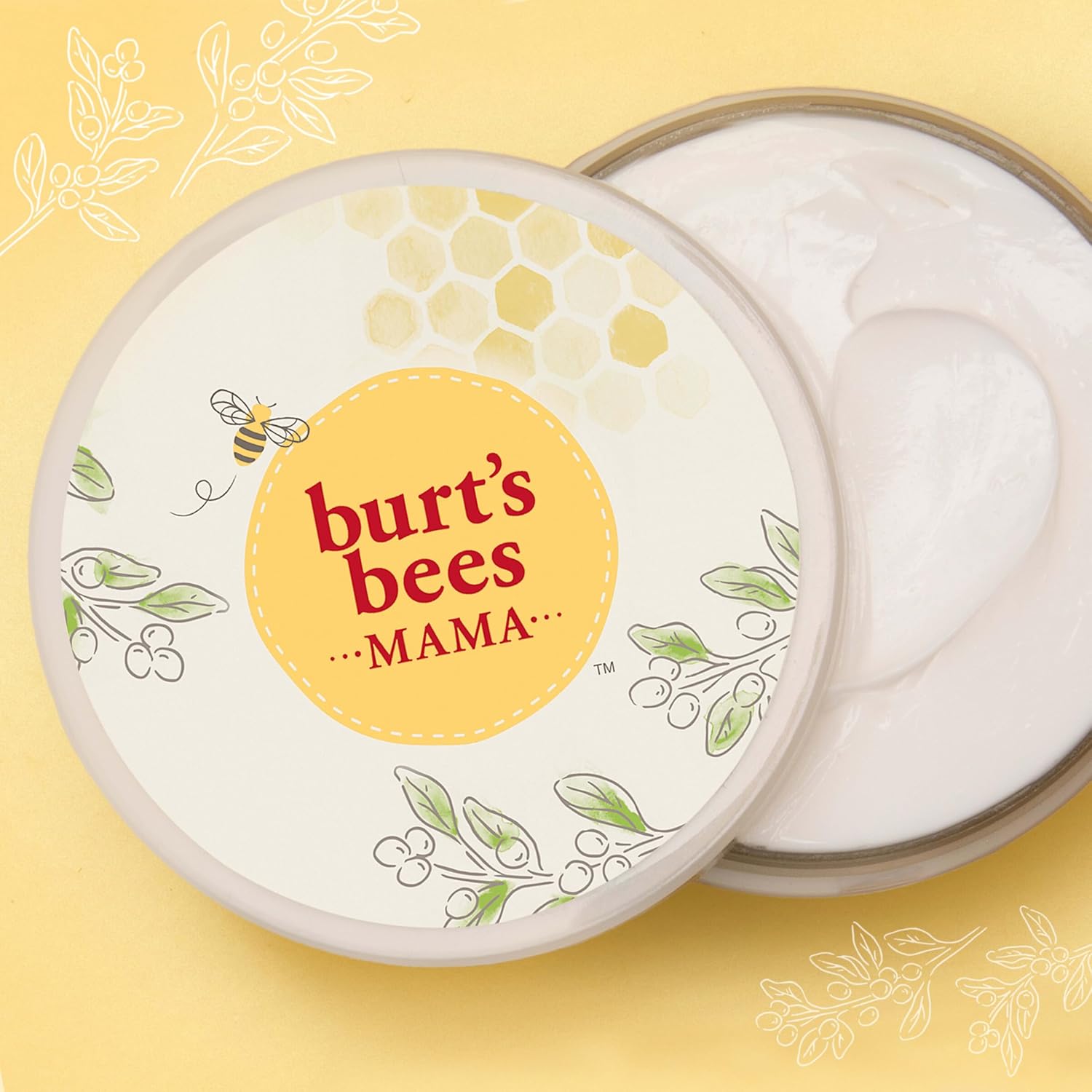 Burt's Bees Mama Belly Butter - Stretch Mark Cream for Pregnancy & Postnatal Care | 6.5 Oz Tub
