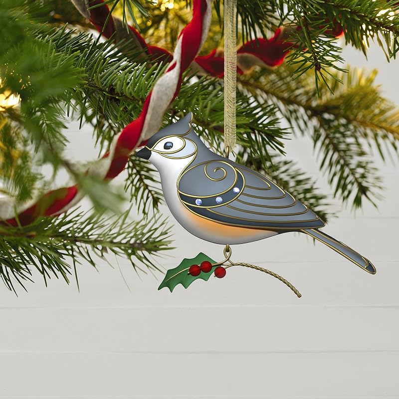 Tufted Titmouse Keepsake Ornament - 2022 Beauty of Birds, Hallmark Keepsake (Variation: Tufted Titmouse+Ornament)
