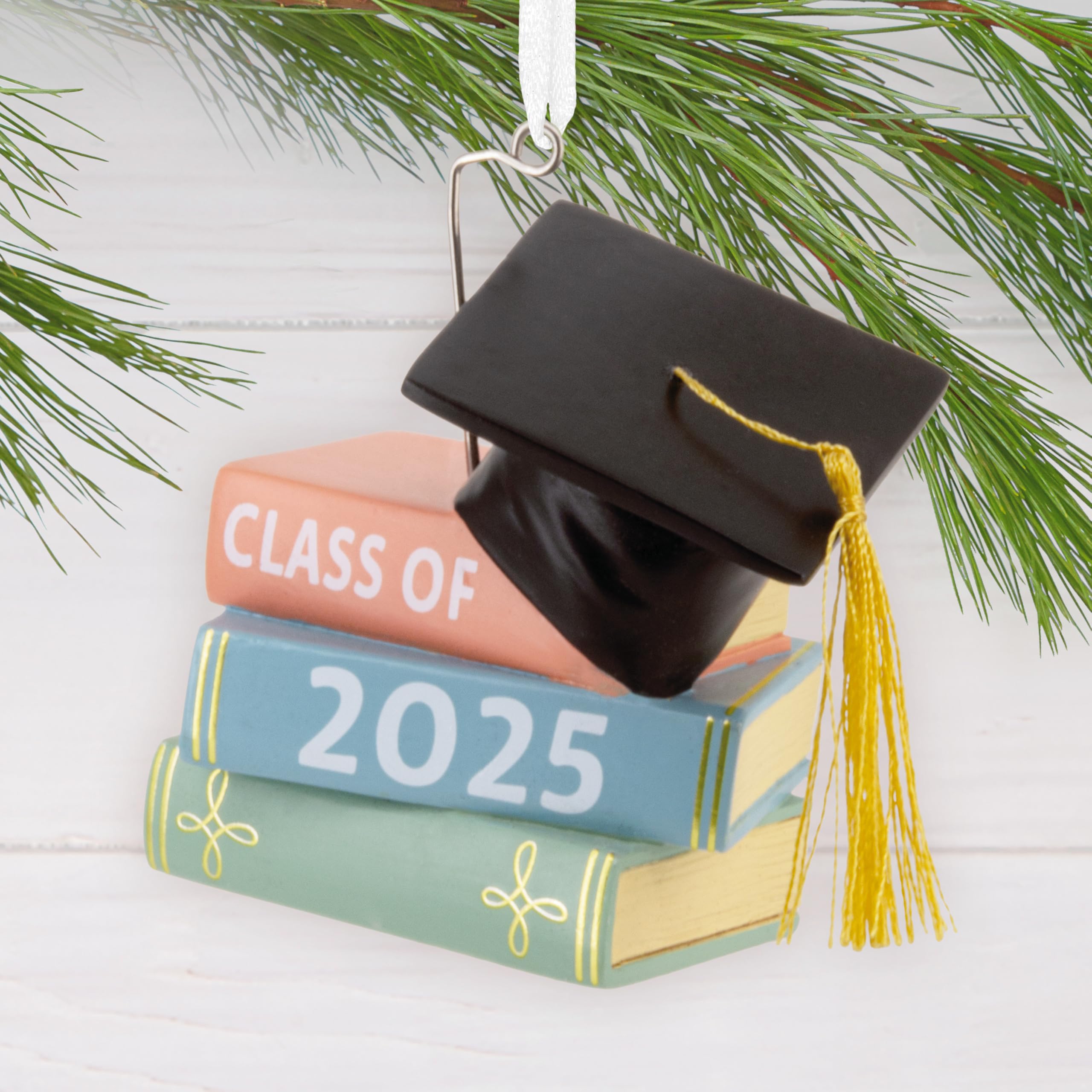 Hallmark Graduation Cap and Books Class of 2025 Christmas Ornament, Graduation Gifts