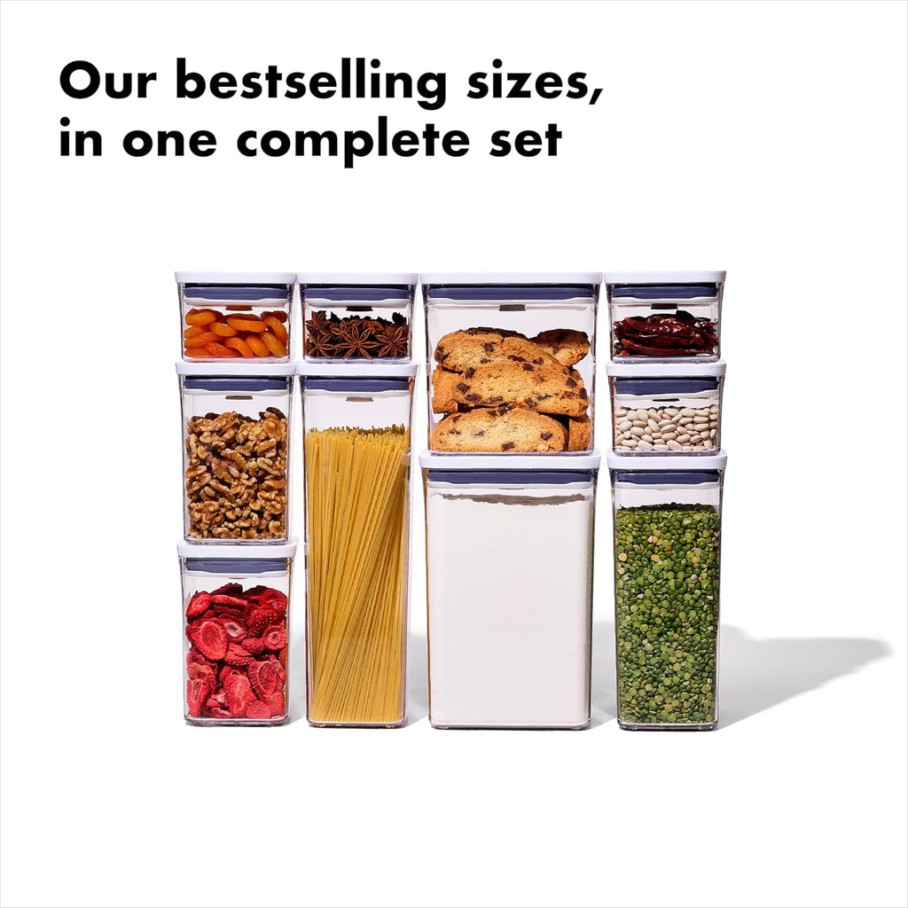 OXO Good Grips 10-Piece POP Container Set - Airtight Food Storage Solution for Freshness