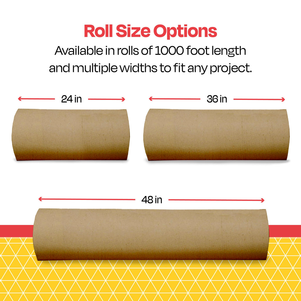 School Smart Butcher Kraft Paper Roll, 40 lb, 36 Inches x 1000 Feet, Brown - 085445