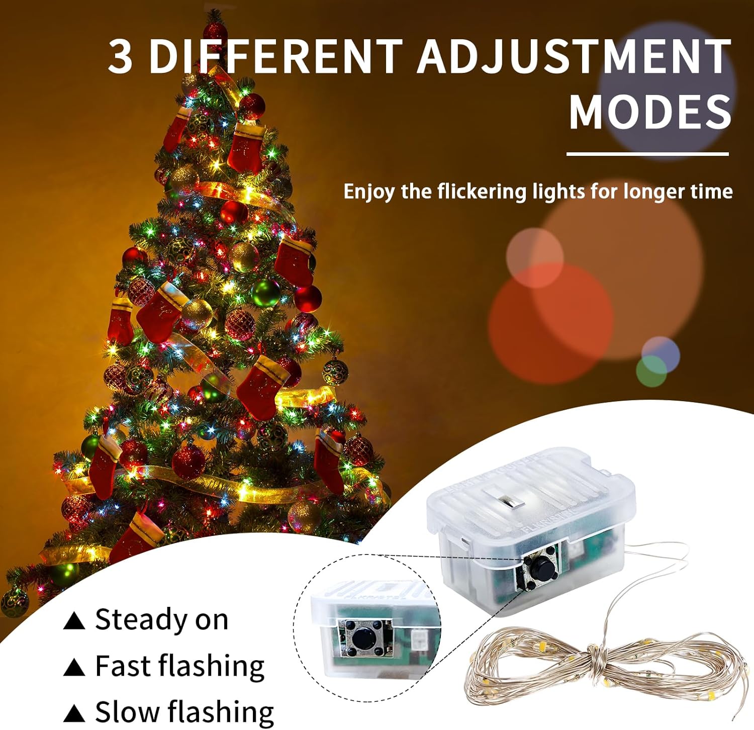 Skiennix 20 LED Fairy String Lights - 7Ft Waterproof Twinkle Lights for Weddings & Parties | Multicolor