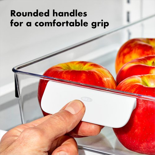 OXO Refrigerator Storage Bin, 5 by 10 in, Clear