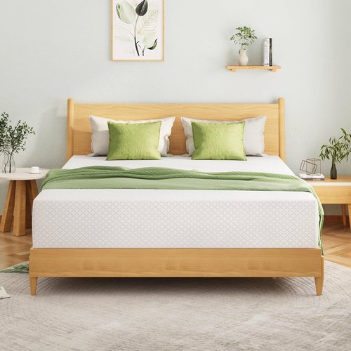 EGOHOME Twin XL Memory Foam Mattress - 12 Inch Cooling Gel Bed Mattress | Medium Firm Support, CertiPUR-US Certified, 80''L x 38''W, White