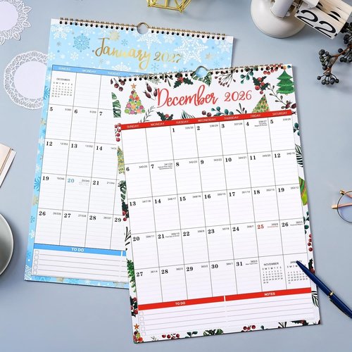 2026-2027 Wall Calendar by [Brand Name] - Large 12" x 17" Design with 12 Unique Themes for Easy Organization