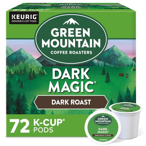 Green Mountain Coffee Roasters Dark Magic K-Cup Pods - Dark Roast Coffee, 72 Count for Rich Flavor