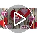 36pcs Rose Gold Heart Ornaments for Valentine's Day Decor