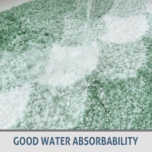 HAPACE Bathroom Rugs, Thick Absorbent Bath Mat Rug Non Slip, Soft Shaggy Bath Room Floor Mats for Bathroom, Machine Washable,(16"×24",Sage Green)