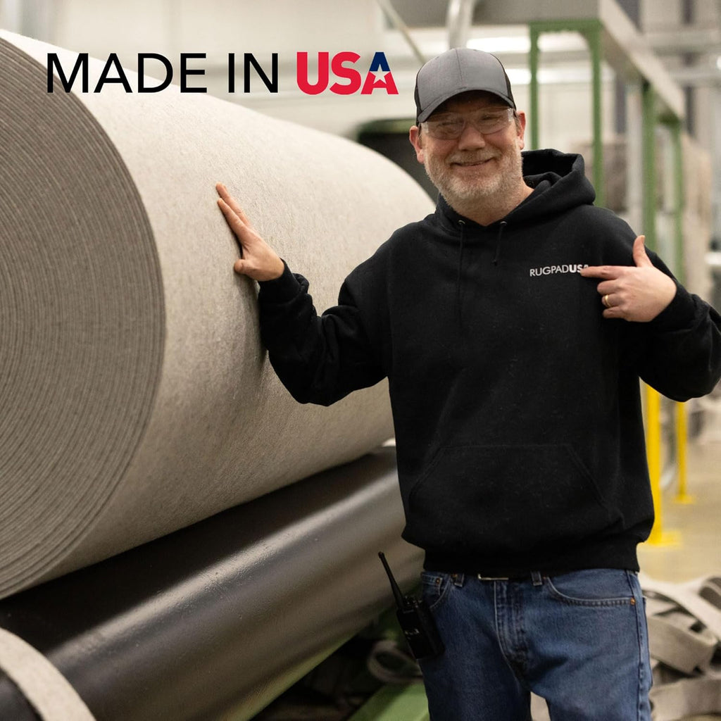 RUGPADUSA - 100% Felt Rug Pad - 8'x10' - 1/2" Thick - Protective Cushioning for All Floors