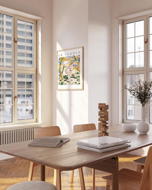 HAUS AND HUES Picture Frame - 20 x 30 Inches Beige Wood | Lightweight Design for Vertical & Horizontal Display