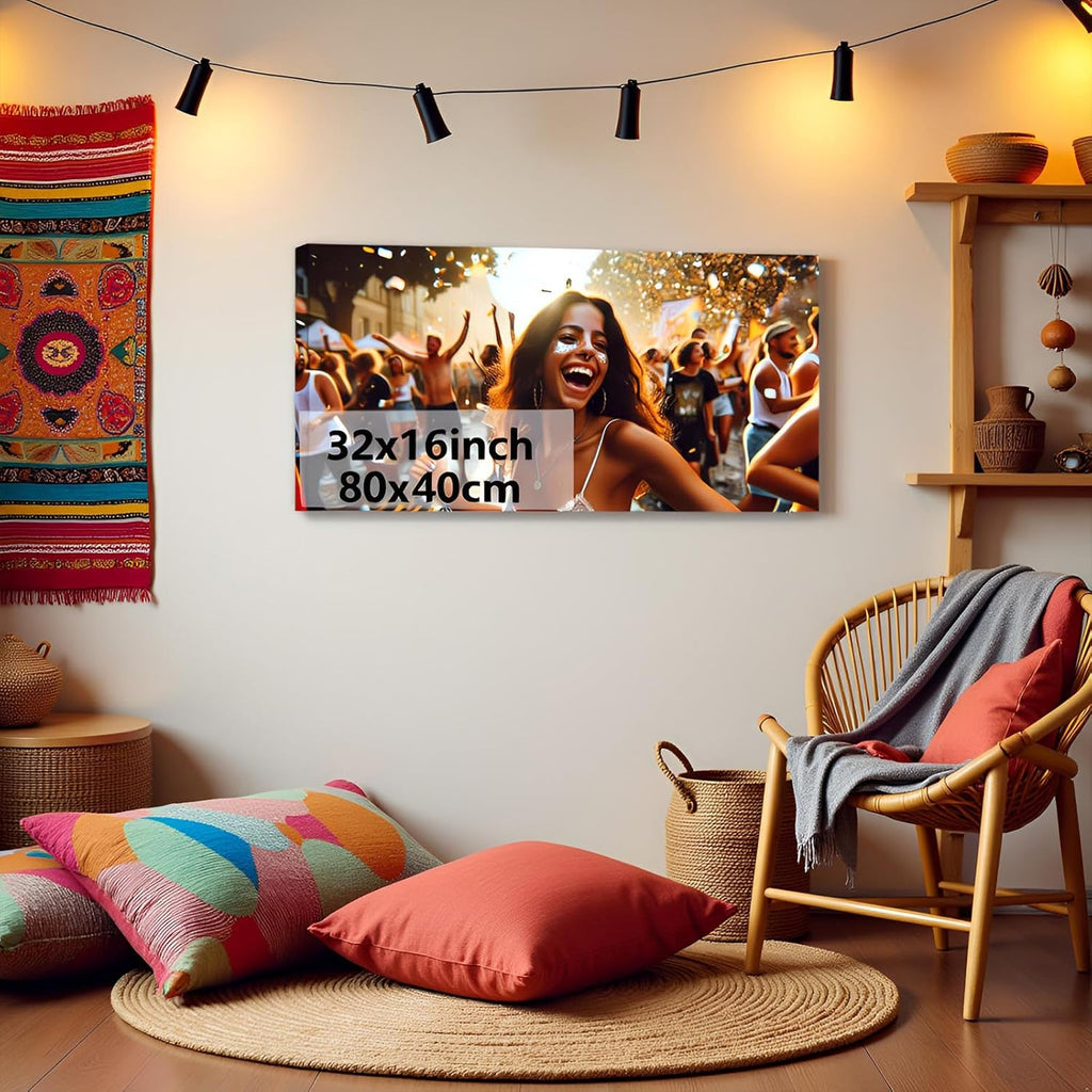 Skiennix Personalized Canvas Prints - Transform Your Photos into Stunning Wall Art | Ideal for Home Decor (32"L x 16"W)