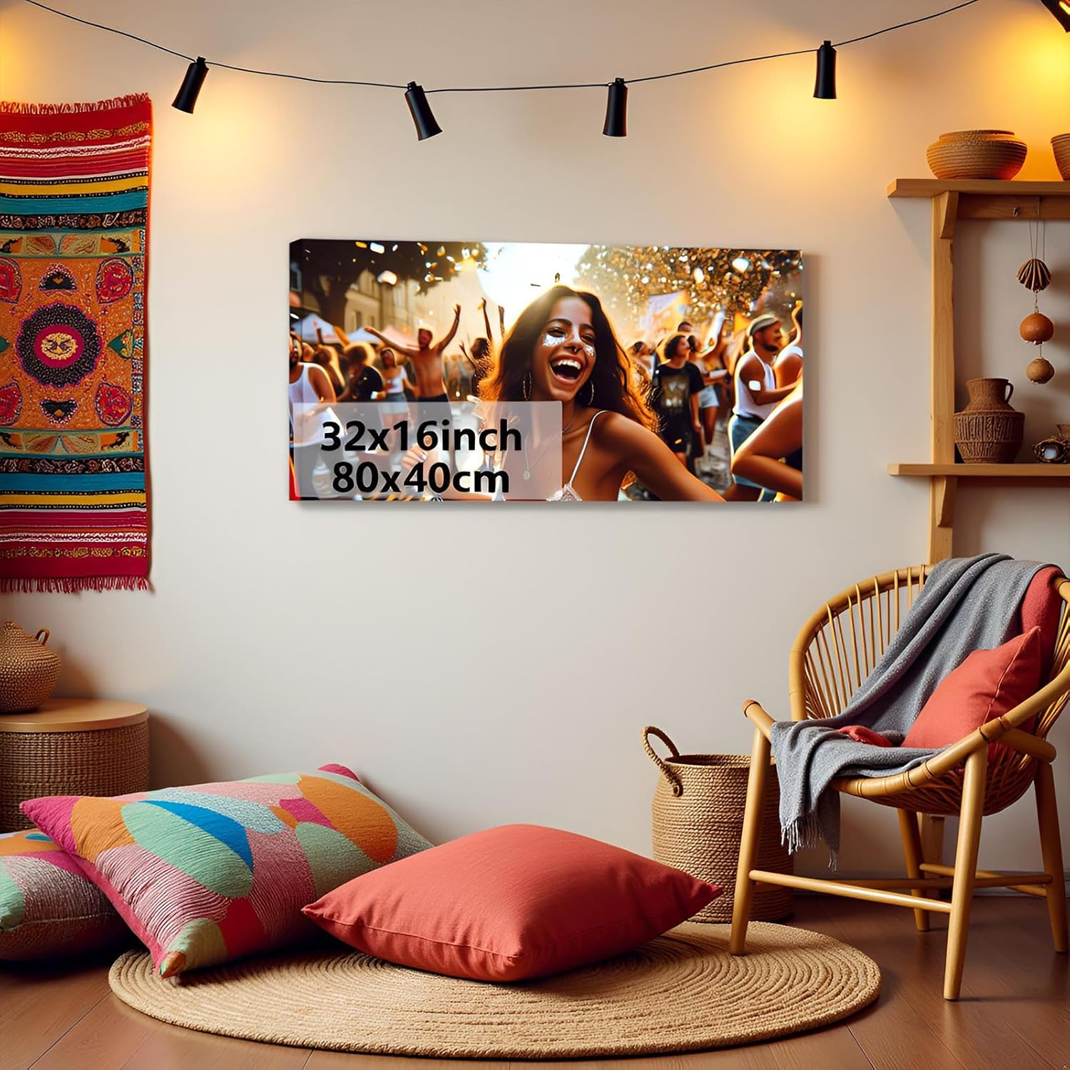 Skiennix Personalized Canvas Prints - Transform Your Photos into Stunning Wall Art | Ideal for Home Decor (32"L x 16"W)