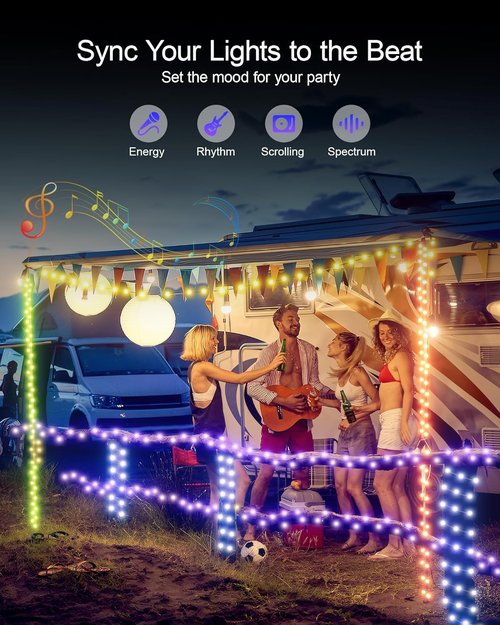 Ariceleo RGB Fairy Lights - 32.8 Ft USB Powered String Lights with Remote & App Control | Waterproof Copper Wire