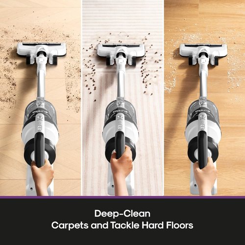 Eureka Cordless Vacuum Cleaner - Lightweight Rechargeable Stick for Carpet & Pet Hair | White NEC280WH