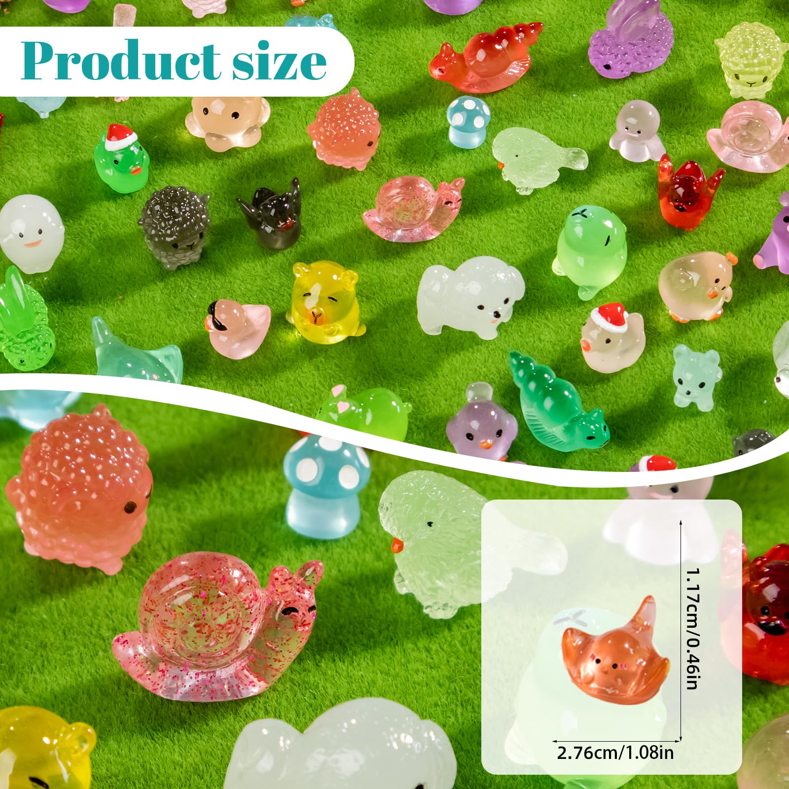 Teenzee 210Pcs Mini Resin Animals Variety Tiny Animals Figures Miniature Little Small Figurines Bulk for Micro Fairy Garden Landscape Accessories Hide Decor Aquarium
