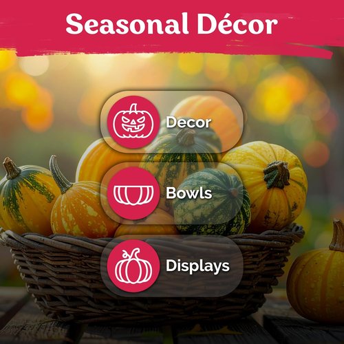 KVITER 50 Small Gourd Seeds Mix - Non-GMO & Organic Decorative Gourds for Fall Decor | Heirloom Seeds for Your Garden