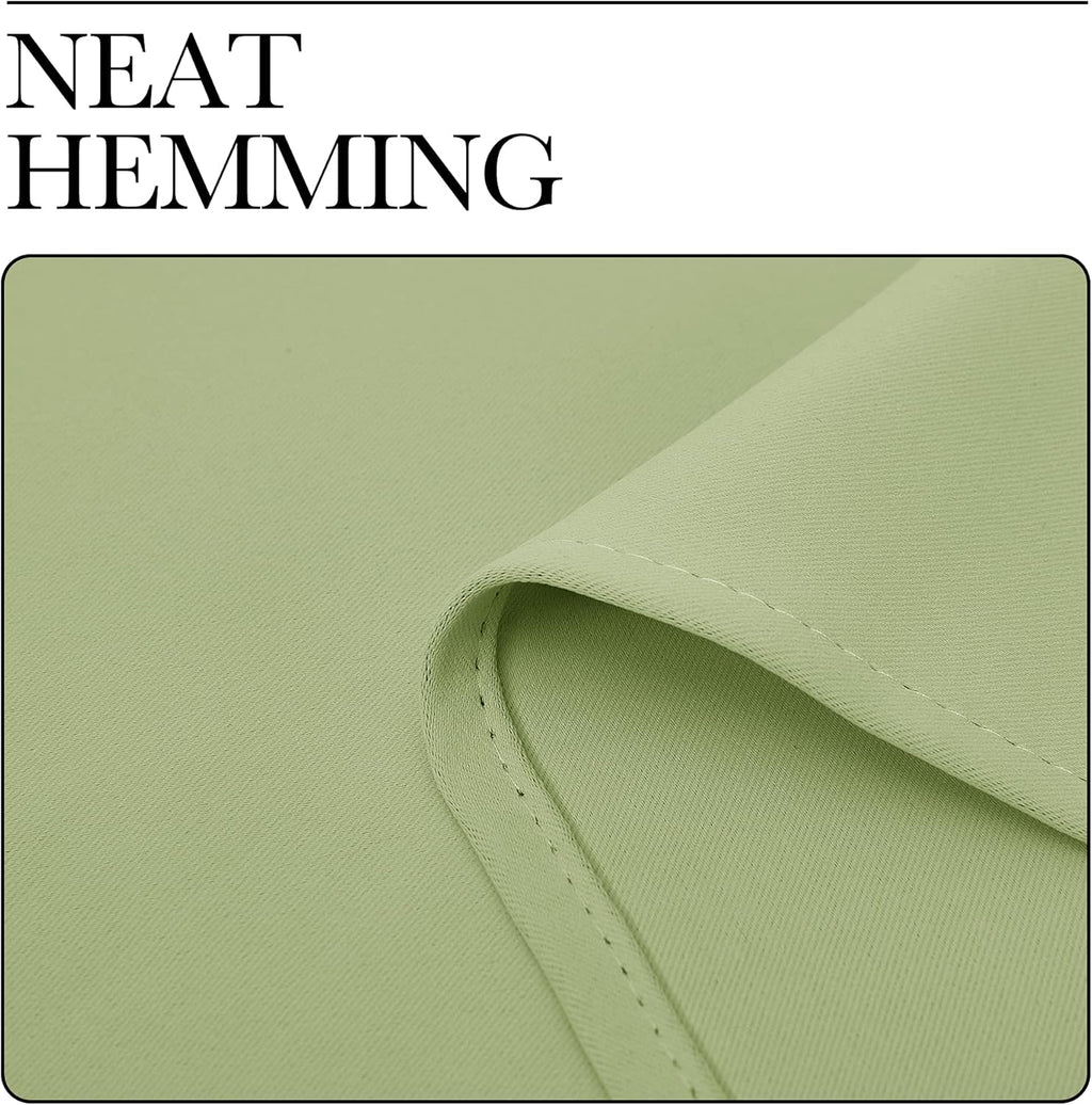 NICETOWN Thermal Insulated Blackout Curtains - Sage Green Grommet Drapes for Bedroom | 42 x 63 Inches