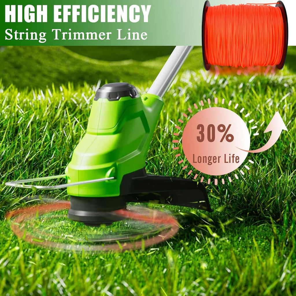 105 Trimmer Line | Commercial Round Weed Eater String - 0.105" Diameter, 1038 Ft, 5 Lb - Orange