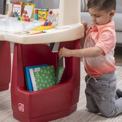 Step2 Deluxe Art Master Desk, Kids Activity Table & Chair, Arts & Crafts Desk, Made of Durable Plastic, For Toddlers 3+ Years Old