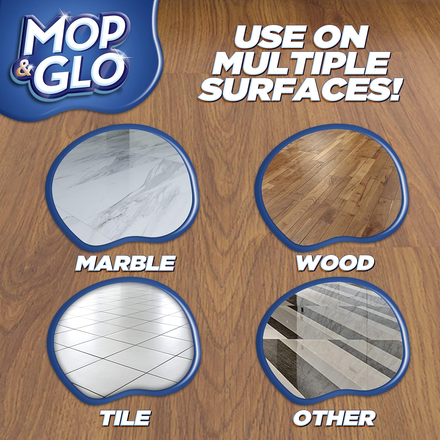 Mop & Glo Professional Floor Cleaner - Multi-Surface, Fresh Citrus Scent, 64 Oz