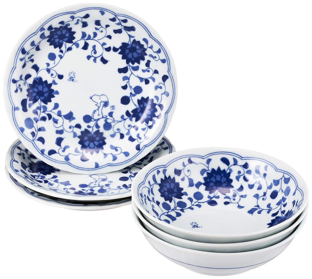 Sunupii 630743 Indigo Arabesque Dish Pot, Set of 3, Set of 6, Comes in a Presentation Box