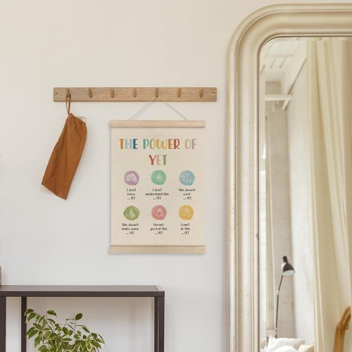 HRQKO Growth Mindset Poster Hanger Frame - Inspiring Mental Health Wall Art | 12x16 Inch Decor for Therapy Offices
