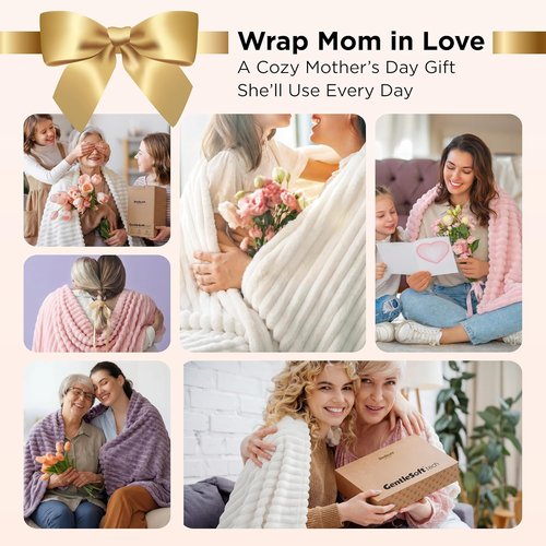 Bedsure GentleSoft Light Purple Throw Blanket - Cozy Soft Couch Blanket for Women | 50x60 Inches