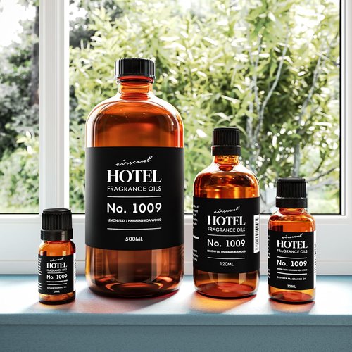 AirScent Hotel Diffuser Oil No. 1009 - Premium Lemon Lily Fragrance for Ultrasonic Diffusers - 120 mL Glass Bottle