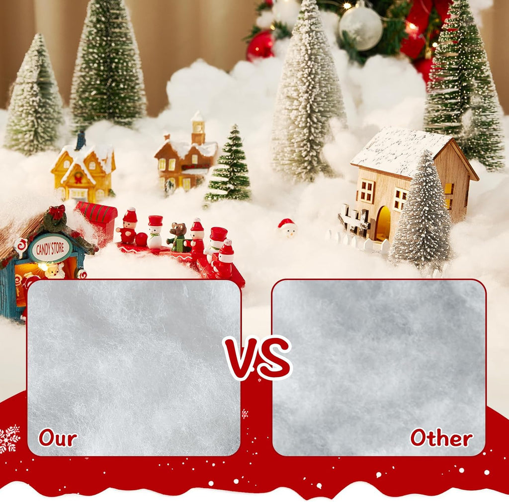 Skiennix 3pcs Artificial Christmas Snow - Soft Fluffy Snowflakes for Winter Decor | Perfect for Crafts & Displays