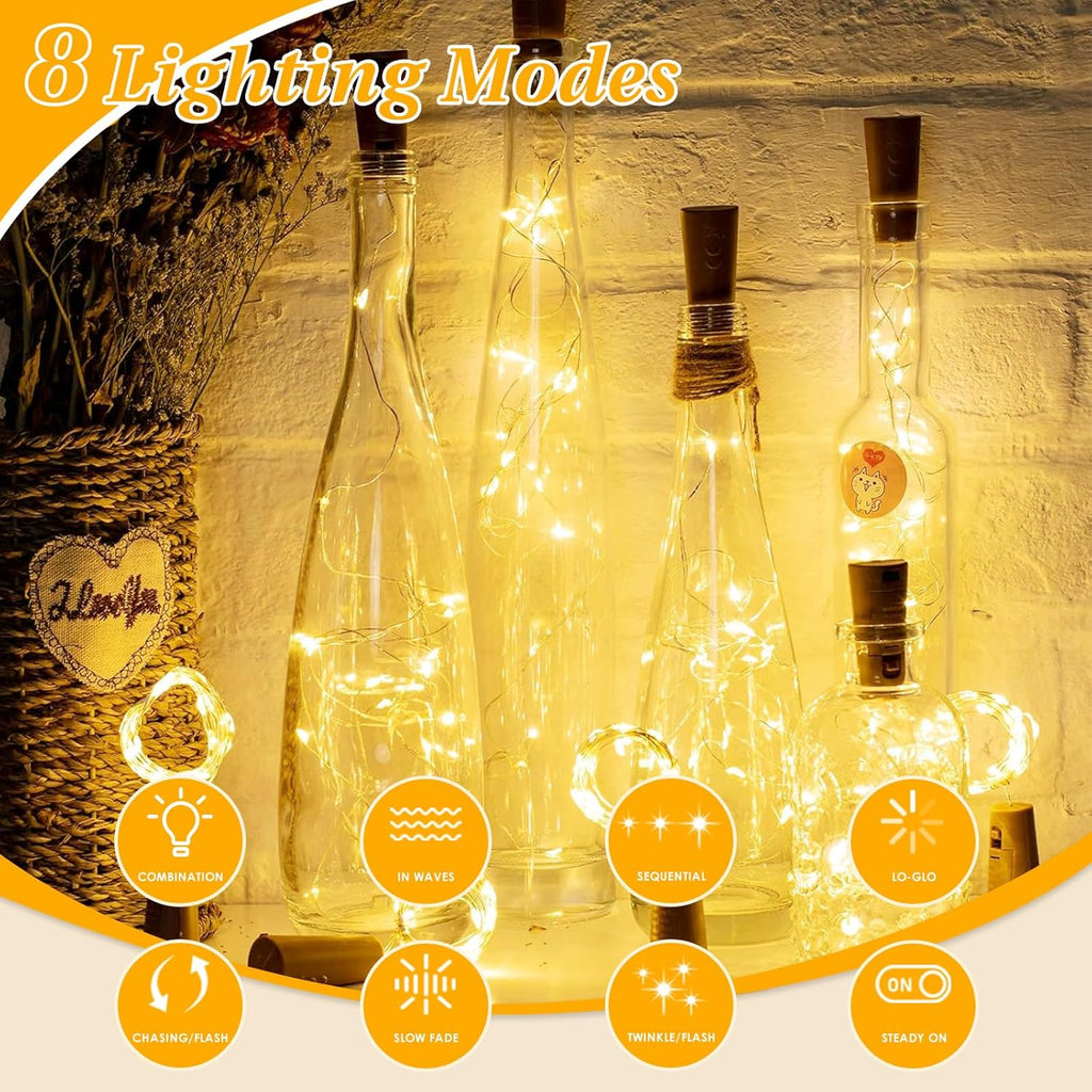 Skiennix 20FT Battery Operated Fairy Lights - Waterproof 60LED Twinkle String Lights for Indoor/Outdoor Décor | Warm White