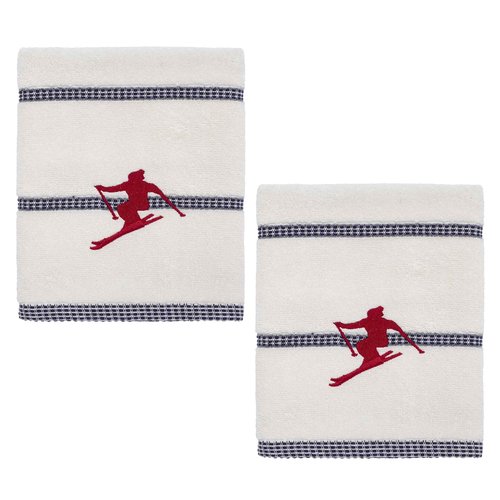 Izod - Hand Towels, Soft & Absorbent Bathroom Essentials, Holiday Home Decor, Dorm Room Essentials (Alpine Collection, 2-Pack)