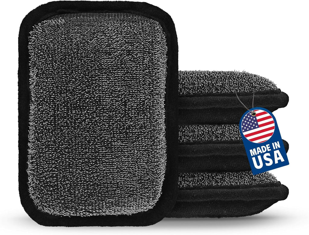 MEKER Grill Brush Replacement Pads - Ultra Safe Cleaning for Your Grill | 4-Pack