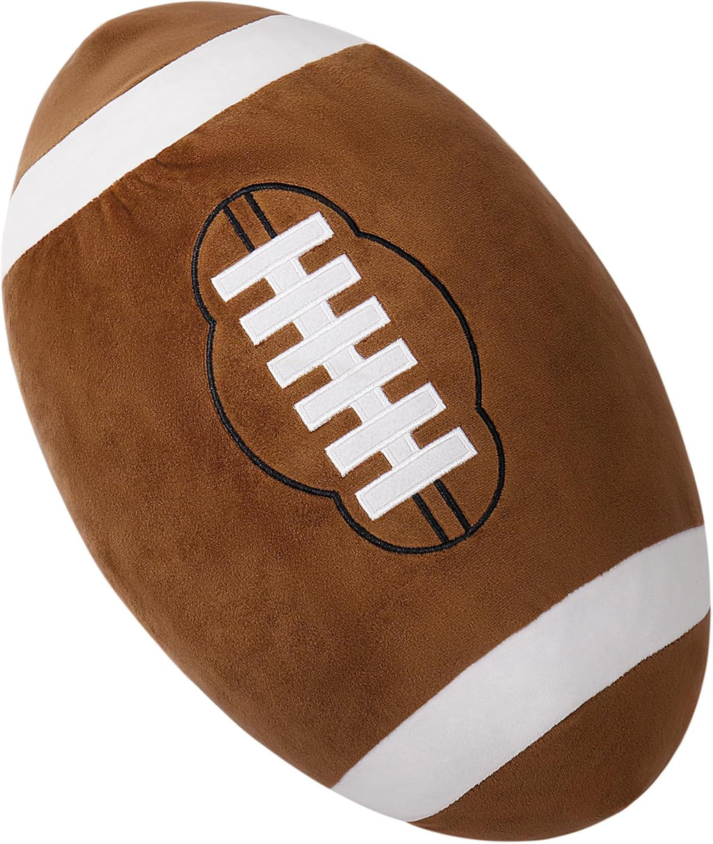 OurHonor Football Plush - 18" Soft Stuffed Throw Pillow | Fluffy 3D Sports Toy for Kids