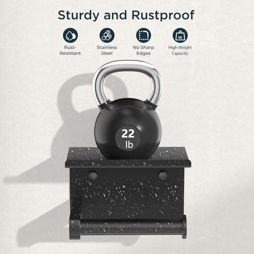 FORIOUS Toilet Paper Holder - Matte Black Stainless Steel with Shelf | Adhesive or Screw Mount