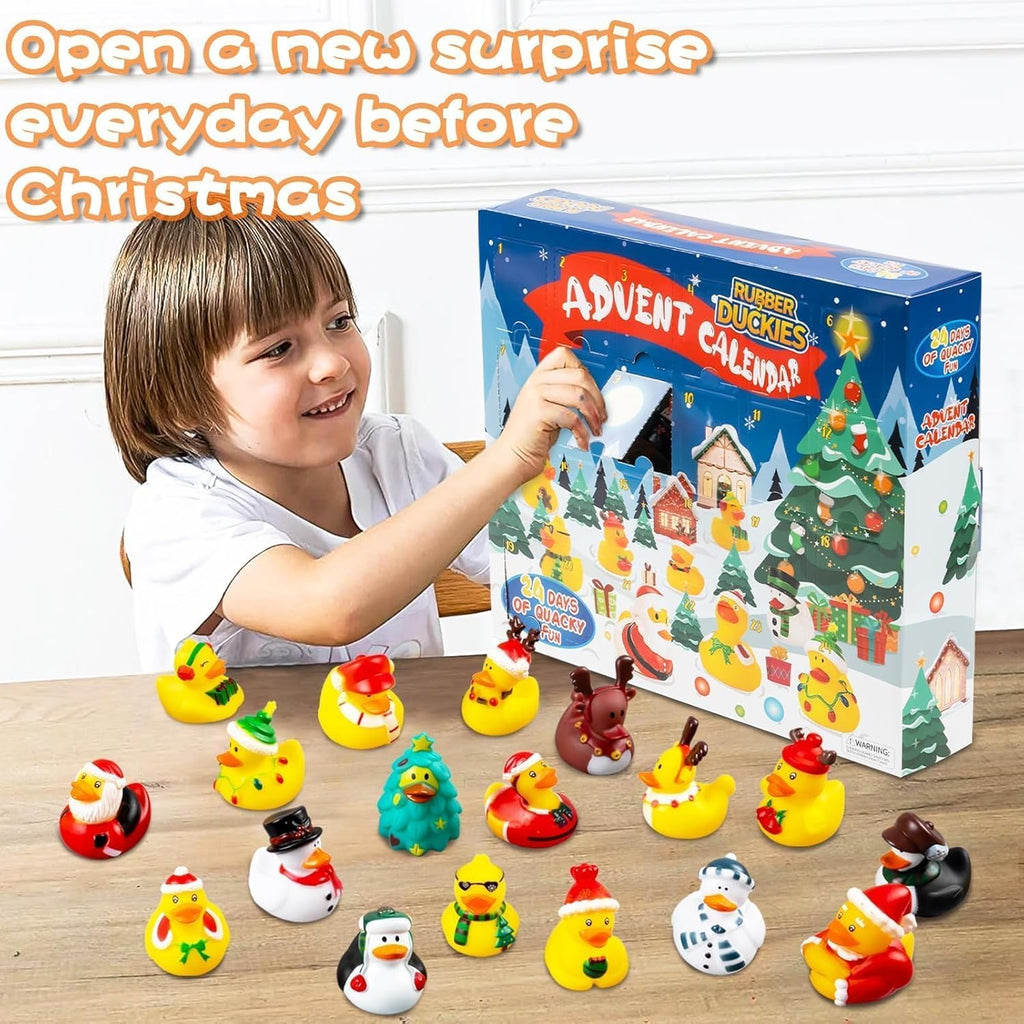 2025 Advent Calendar - Rubber Duck Countdown Toys | 24-Piece Christmas Set for Kids & Toddlers