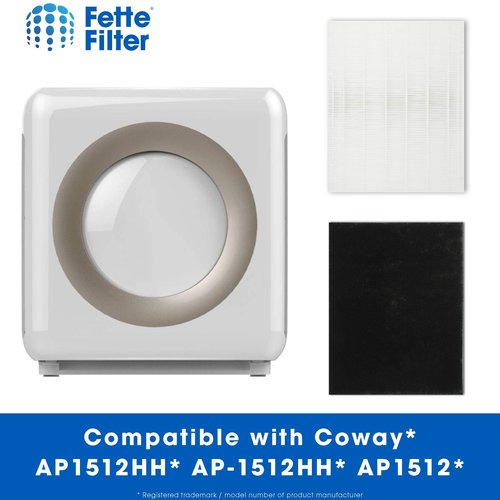 Fette Filter - 200M / AP-1512HH Premium H13 True Hepa Filter Set Compaible with Coway AP-1512HH AP1512HH AP-1512HH-FP Airmega 200M AP-1518R 200M(W) 2 True Hepa with 4 Pre Filter Part # 3304899