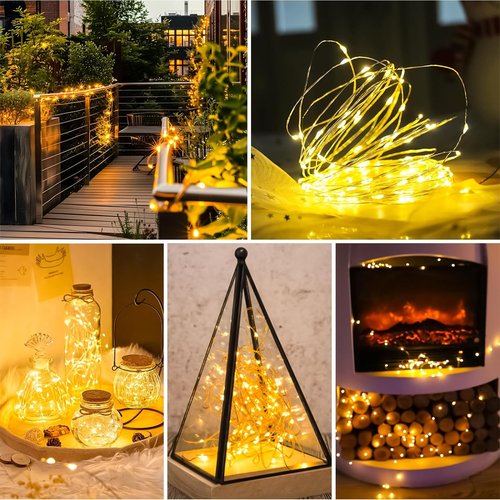 Fairy Lights | Battery Operated 16FT 50 LED Mini Twinkle Lights - Warm White, Waterproof, 8 Modes & Auto Timer