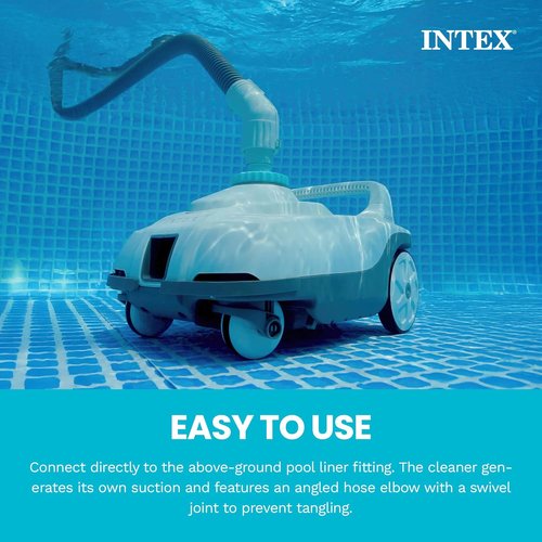 Intex 28006E ZX100 Automatic Pool Cleaner - Ideal for Large Pools | Effortlessly Cleans Floor & Removes Debris