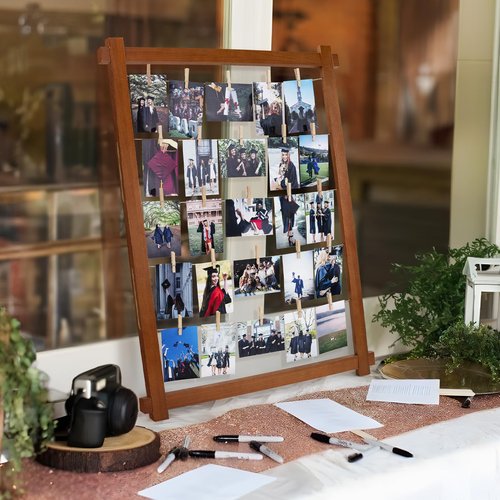 2026 Graduation Decorations - Wooden Picture Frame Decor with Clips - Class of 2026 Grad Centerpieces Table Wall Decoration Party Supplies for Kindergarten Preschool High School College