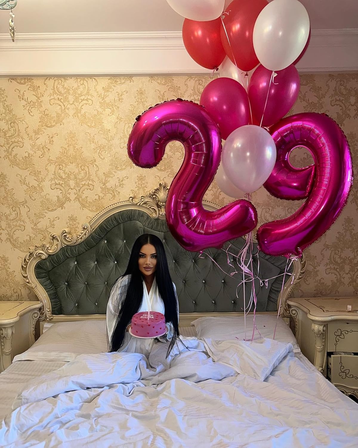 Number 9 Balloon by [Brand Name] - 40 Inch Hot Pink Giant Birthday Decoration for Girls