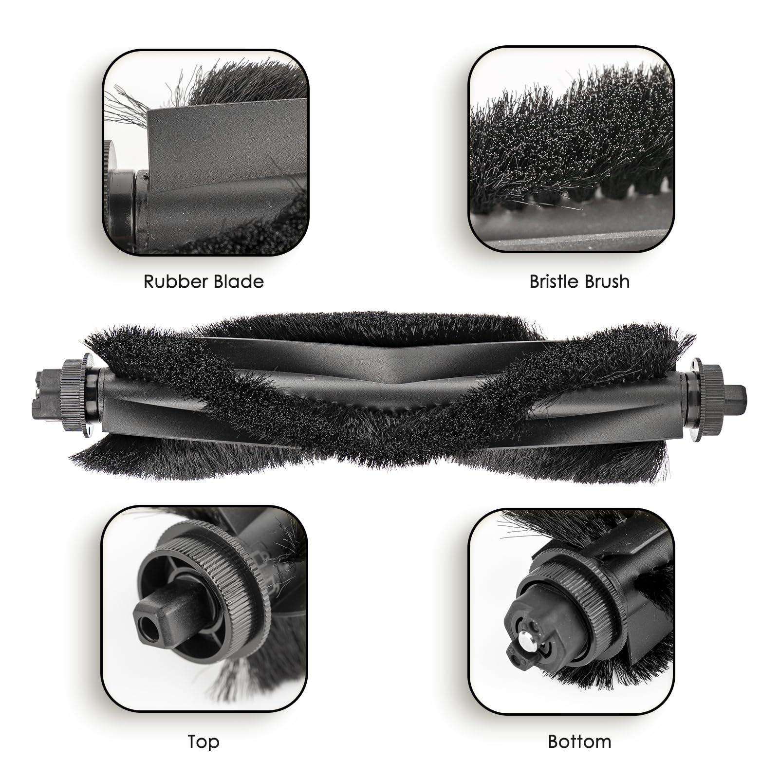 (2 Pack) L60 L50 Replacement Roller Brushes Compatible With eufy L60, L60 Hybrid, L60 SES, L50 SES, L50 Series Robot Vacuum, Main Brush Accessories Kit, Multi-Surface Brush