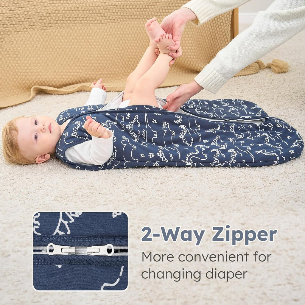 Yoofoss Baby Sleep Sack | 100% Organic Cotton Wearable Blanket for 12-18 Months | TOG 2.5, Warm & Comfy