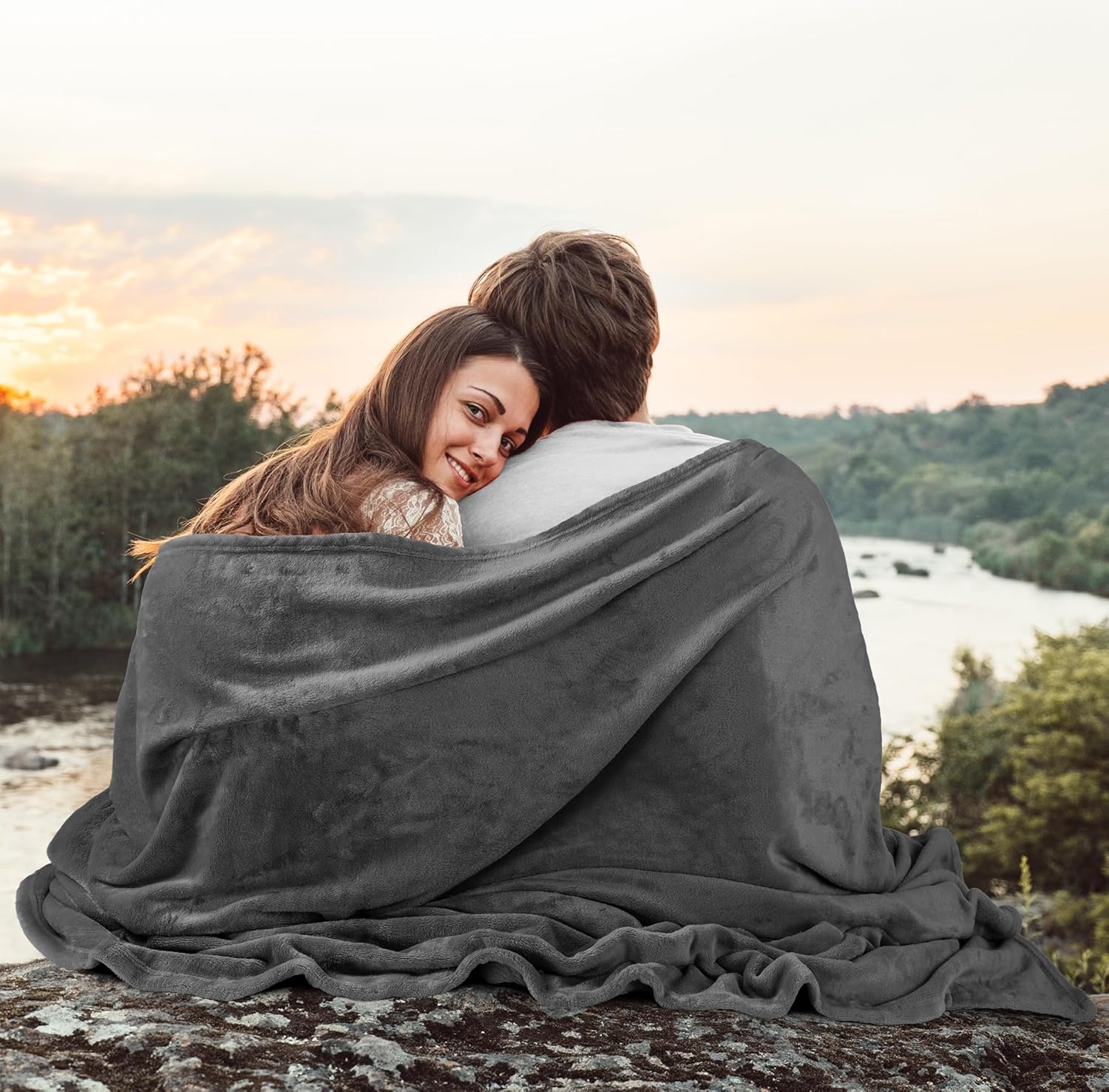 Utopia Bedding Fleece Blanket - Ultra Soft Grey Queen Size (90x90 Inches) | Warm, Lightweight & Cozy All-Season Home Decor Gift