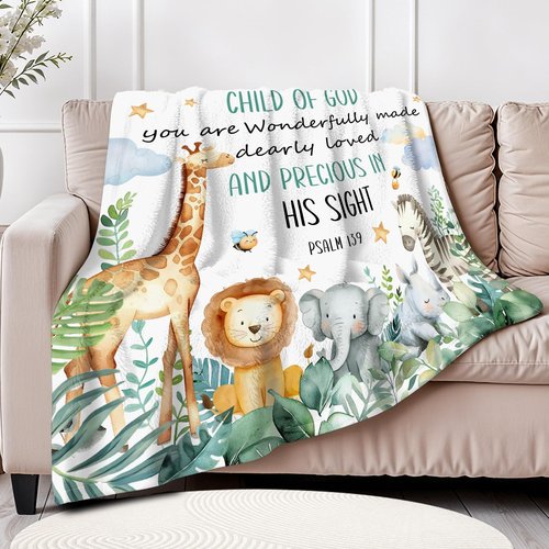 INXENG Baptism Gifts for Boys Catholic - Baptism Blanket for Boys Girl, Christening Gifts for Girls, Christian Gifts for Kids, Girls Baptismal Gift Catholic, Christening Blanket for Kids, 50"x40"