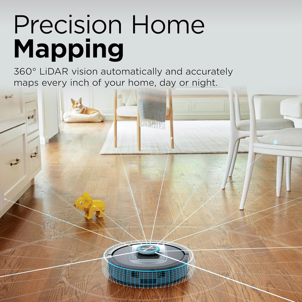 Shark PowerDetect Self-Empty Robot Vacuum - Auto Deep-Clean Carpets & Hard Floors, XL 60-Day HEPA Bagless, Black