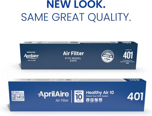 AprilAire 401 Replacement Filter - MERV 10 Whole-House Air Purifier Filter, 16x25x6 (Pack of 2)