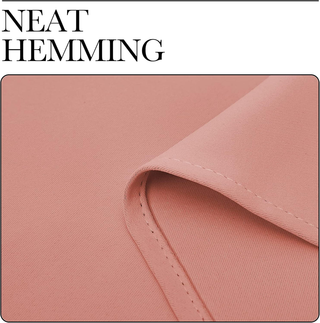 NICETOWN Grommet Blackout Curtains - Light Blocking Draperies for Bedroom & Nursery | Coral, 2 Panels (W42 x L63)
