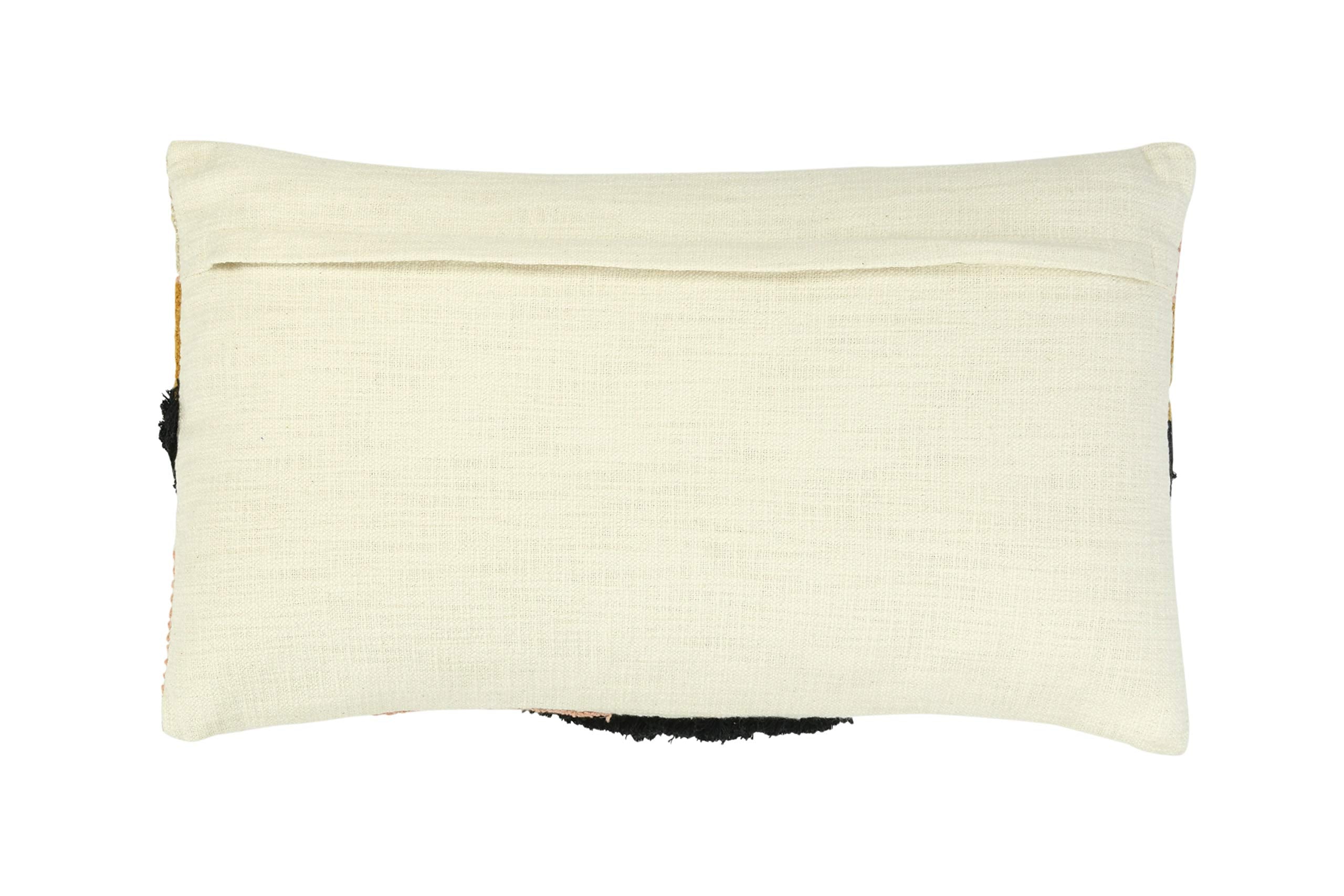 Creative Co-Op Rectangle Multi-Textured Cotton Geometric Shapes Lumbar Pillow, Multicolor