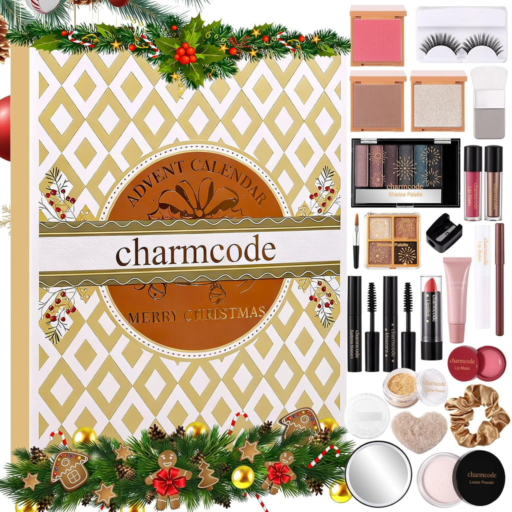 CHARMCODE Makeup Advent Calendar 2025 - 24 Days of Holiday Beauty Surprises for Women & Teens